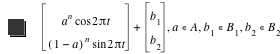 vector(a^n*cos(2*pi*t),[1-a]^n*sin(2*pi*t))+vector(b_1,b_2),in(a,A),in(b_1,B_1),in(b_2,B_2)
