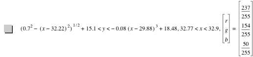 [0.7^2-[x-32.22]^2]^(1/2)+15.1<y<-(0.08*[x-29.88]^3)+18.48,32.77<x<32.9,vector(r,g,b)=vector(237/255,154/255,50/255)