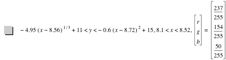 -(4.95*[x-8.56]^(1/3))+11<y<-(0.6*[x-8.720000000000001]^2)+15,8.1<x<8.52,vector(r,g,b)=vector(237/255,154/255,50/255)