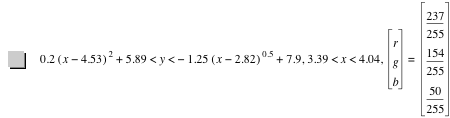 0.2*[x-4.53]^2+5.89<y<-(1.25*[x-2.82]^0.5)+7.9,3.39<x<4.04,vector(r,g,b)=vector(237/255,154/255,50/255)