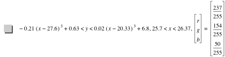 -(0.21*[x-27.6]^3)+0.63<y<0.02*[x-20.33]^3+6.8,25.7<x<26.37,vector(r,g,b)=vector(237/255,154/255,50/255)
