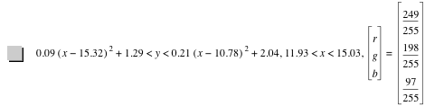 0.09*[x-15.32]^2+1.29<y<0.21*[x-10.78]^2+2.04,11.93<x<15.03,vector(r,g,b)=vector(249/255,198/255,97/255)