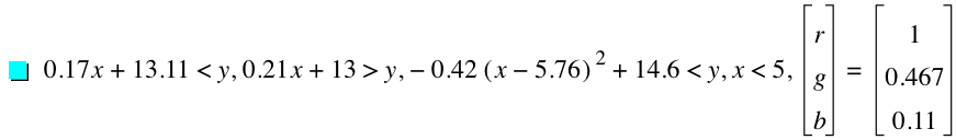0.17*x+13.11<y,0.21*x+13>y,-(0.42*[x-5.76]^2)+14.6<y,x<5,vector(r,g,b)=vector(1,0.467,0.11)