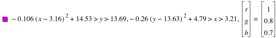 -(0.106*[x-3.16]^2)+14.53>y>13.69,-(0.26*[y-13.63]^2)+4.79>x>3.21,vector(r,g,b)=vector(1,0.8,0.7)
