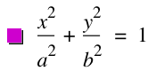 x^2/a^2+y^2/b^2=1