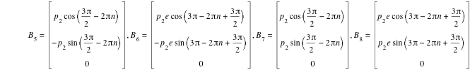 B_5=vector(p_2*cos([3*pi/2-(2*pi*n)]),-(p_2*sin([3*pi/2-(2*pi*n)])),0),B_6=vector(p_2*e*cos([3*pi-(2*pi*n)+3*pi/2]),-(p_2*e*sin([3*pi-(2*pi*n)+3*pi/2])),0),B_7=vector(p_2*cos([3*pi/2-(2*pi*n)]),p_2*sin([3*pi/2-(2*pi*n)]),0),B_8=vector(p_2*e*cos([3*pi-(2*pi*n)+3*pi/2]),p_2*e*sin([3*pi-(2*pi*n)+3*pi/2]),0)